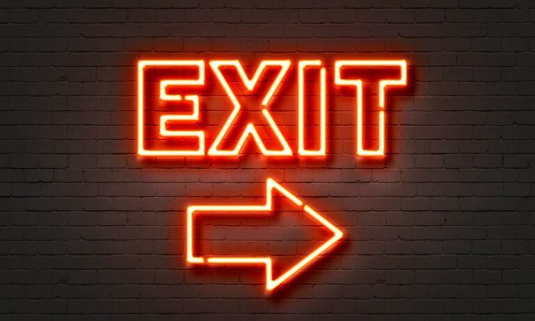 Exit neon sign